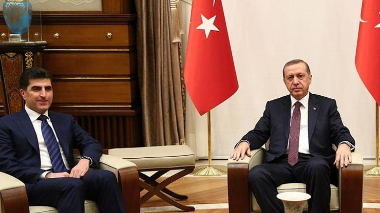 Erdoğan Barzani ile görüştü