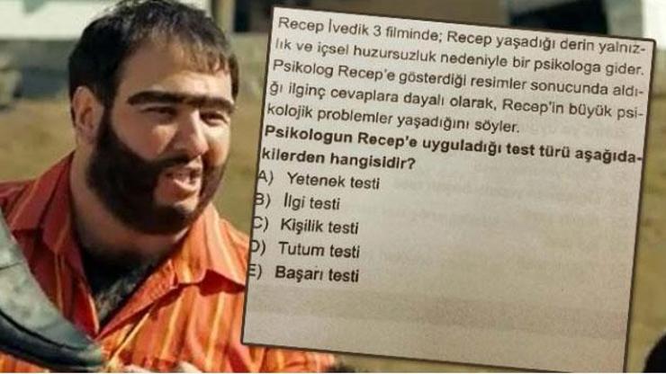 Recep İvedik KPSS sorusu oldu
