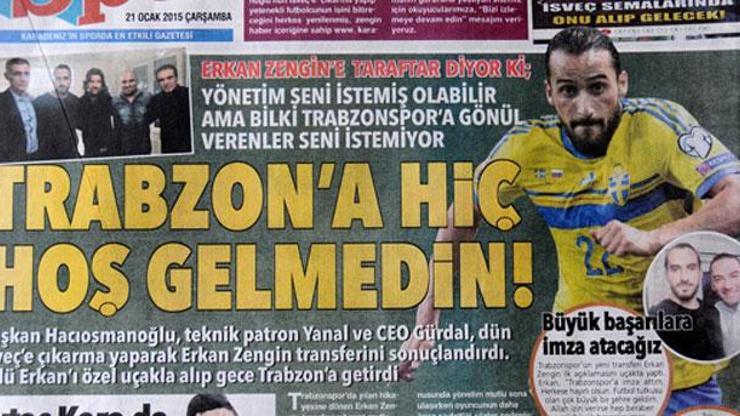 Erkan Zengin Trabzonu ikiye böldü