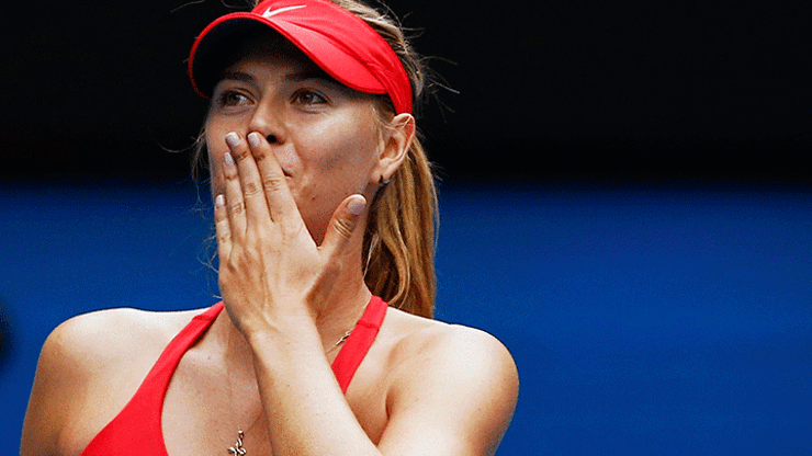 Sharapova yarı finale yürüdü, Nadal elendi