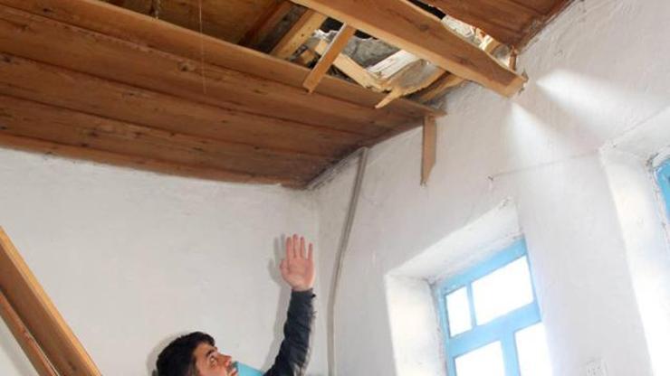 Erzurumda gökten taş yağdı