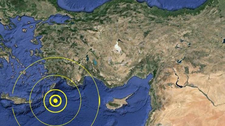 Akdenizde deprem