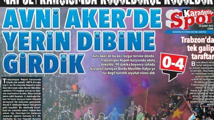 Trabzon basını: Yerin dibine girdik