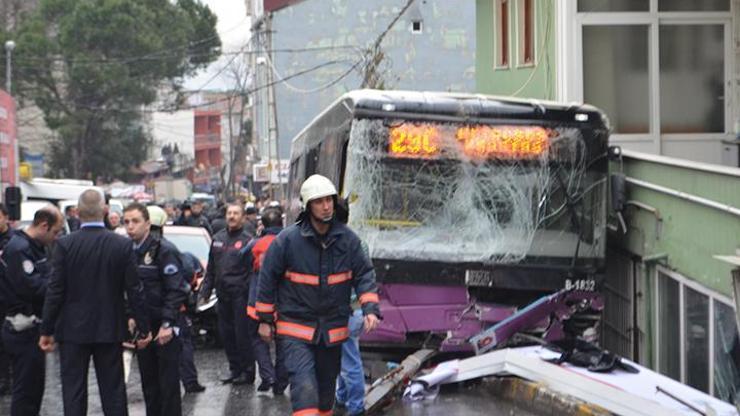 Sarıyerde otobüs kazası