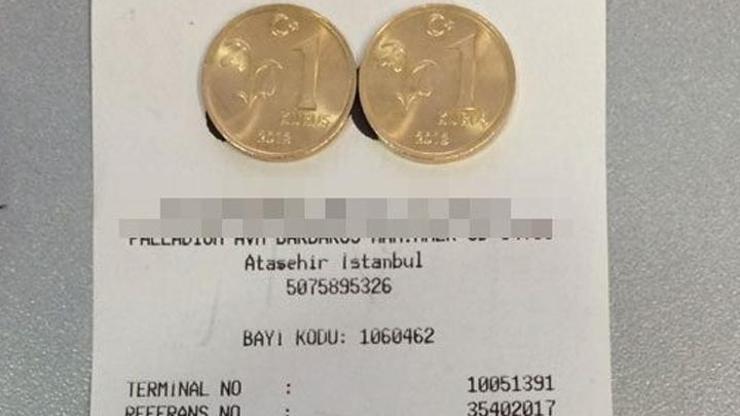 2 kuruşluk fatura korkuttu