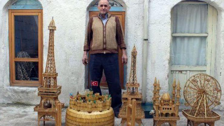 Çöplerden sanat eseri yaptı