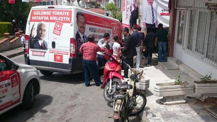 Vatan Partisi adayı Hasan Atilla Uğurun konvoyuna saldırı