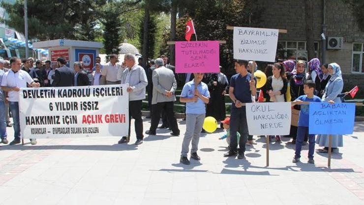 Elazığdaki sulama işçileri açlık grevinde