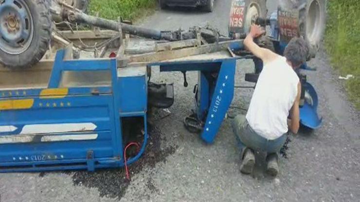Konyada tarım aracı devrildi: 1 ölü, 16 yaralı