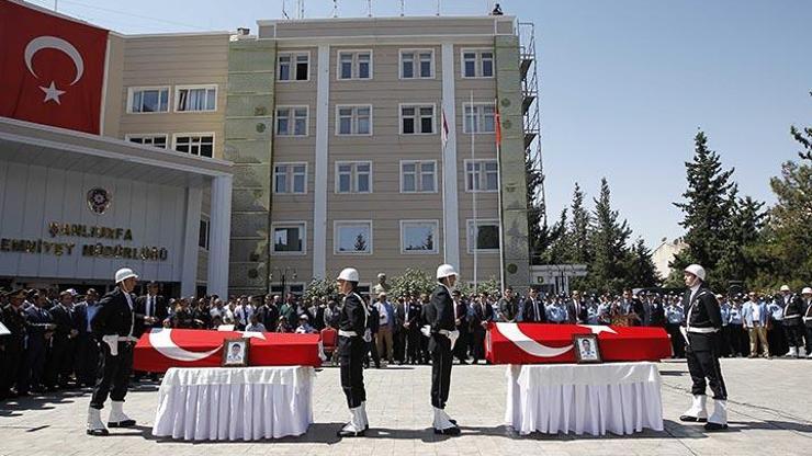 Ceylanpınarda şehit edilen 2 polis son yolculuğuna uğurlanıyor