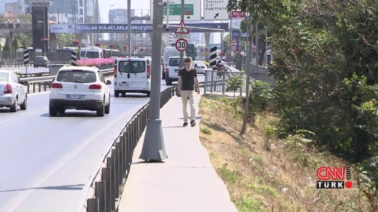 Okmeydanında hastane ile durak arası 2 kilometre