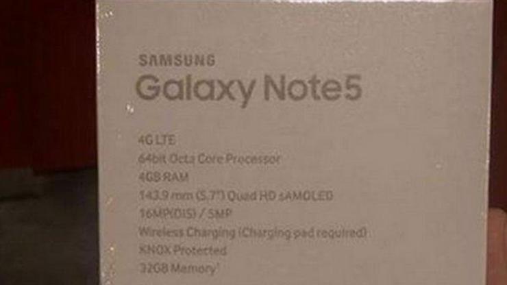 Samsung Galaxy Note 5 hesapta gözüktü
