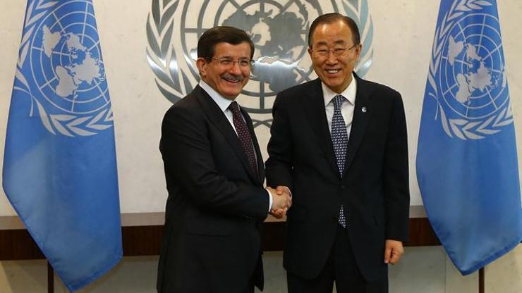 Davutoğlu, Ban Ki-Mun ile görüştü