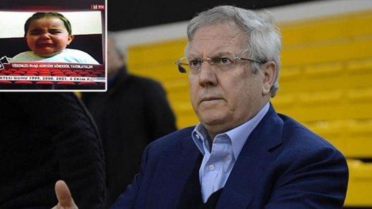 Aziz Yıldırım konuşurken Beşiktaş TVde...