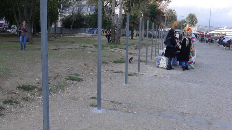 Fındıklı Parkı demir çubuklarla çevrelendi