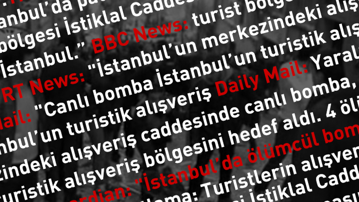 İstiklal Caddesindeki canlı bomba saldırısı dünya basınında