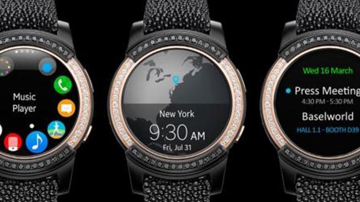 Elmas işlemeli Samsung Gear S2