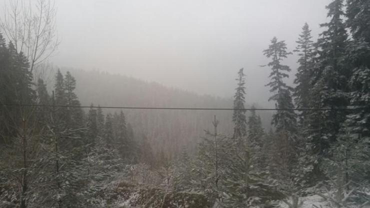 Ilgaz’a kar yağdı