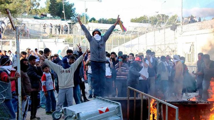 Midillide sığınmacı kampında isyan
