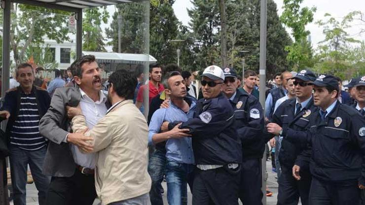 Konyada 1 Mayıs kutlamalarında HDPlilere tepki