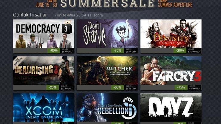 Steam yaz indirimleri heyecanlandırmaya başladı