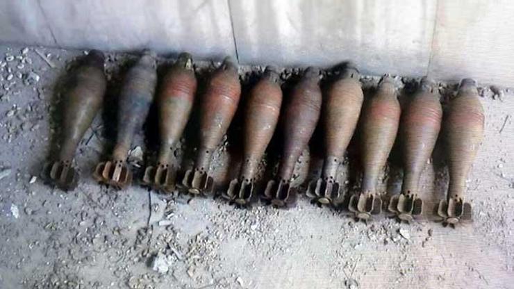 Şırnak Belediyesinde 19 havan mermisi ele geçirildi