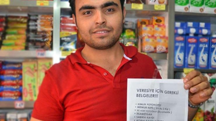 Veresiyeden bıkan esnaftan ilginç yazı