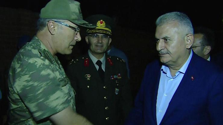 Başbakan Yıldırım gece yarısı Çukurcaya gitti