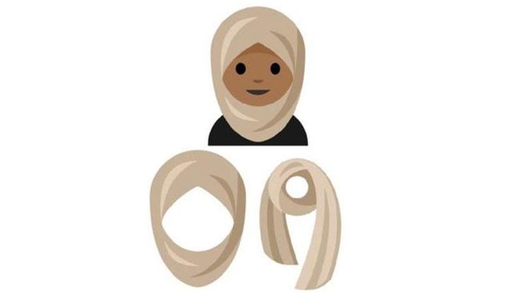 Baş örtülü kadın emojisi telefonlarda