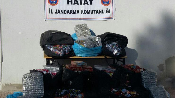 Hatayda jandarmadan 2 milyonluk ilaç operasyonu