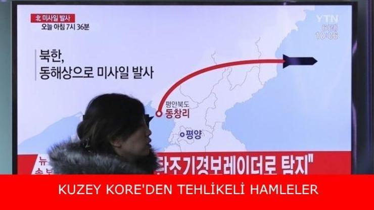 Tehlikeli hamleler: Kuzey Koreden dört balistik füze