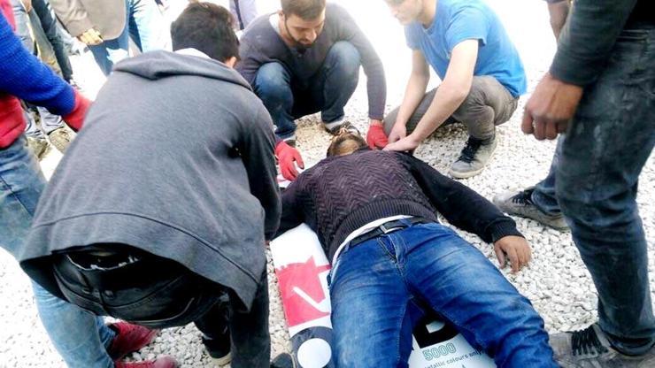 Şanlıurfada inşaat iskelesinden düşen Suriyeli yaralandı