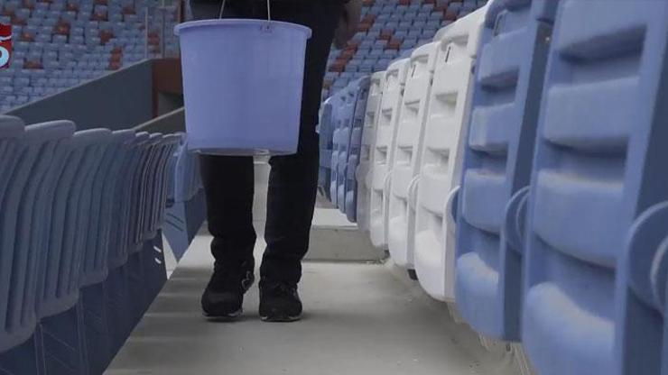 Trabzonspor koltukları taraftarına sildirdi