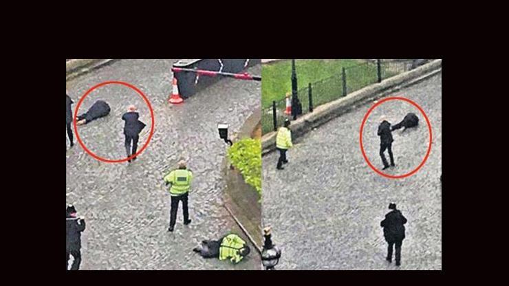 Londra saldırganının vurulduğu an