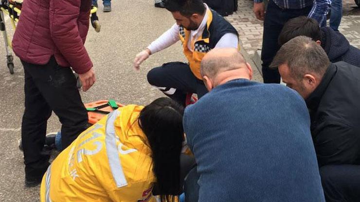 Halk otobüsünün çarptığı vatandaş ağır yaralandı