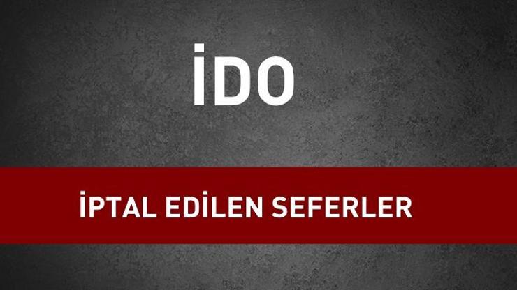 İDO iptal seferleri (30 Nisan 2017)