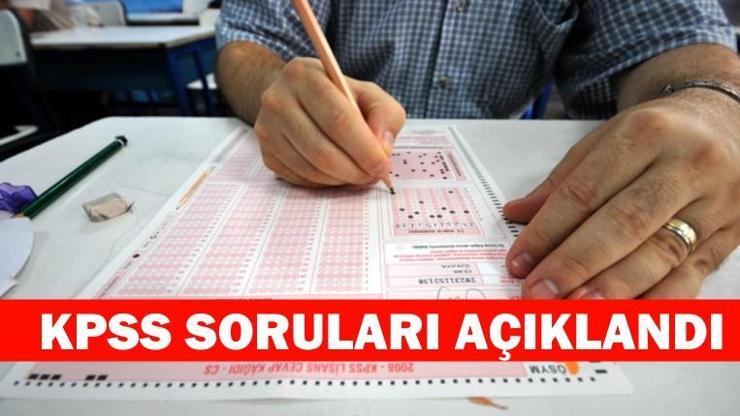 2017 KPSS soruları ve cevaplarından bir bölümü ÖSYM döküman sayfasında yayınlandı