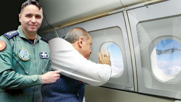 İşte Cumhurbaşkanı Erdoğanı havada selamlayan F-16 pilotu