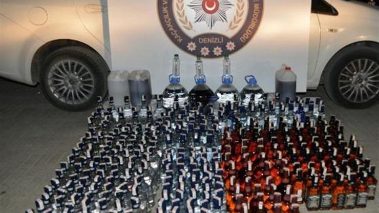 Denizli’de kaçak içki satanlara operasyon