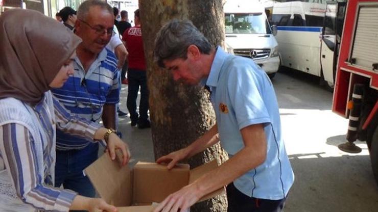 İtfaiye yavru serçe için harekete geçti