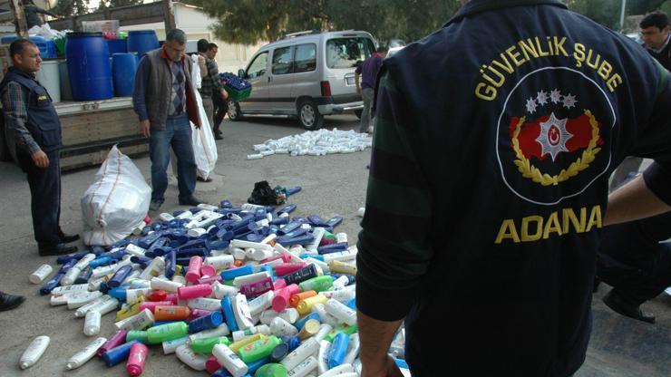 Adanada sahte şampuan operasyonu