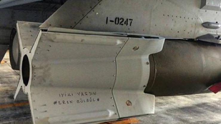 Operasyonda kullanılan bombaların üzerine Eren mesajı