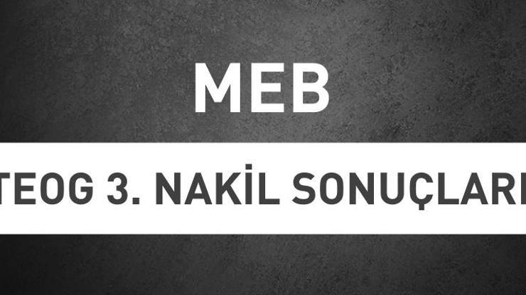 Son dakika... TEOG nakil sonuçları açıklandı | MEB e-Okul sonuç sorgulama