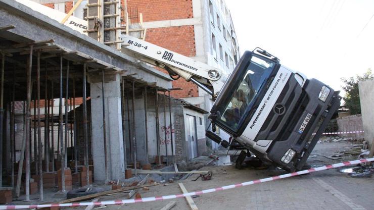 Beton pompası işçilerin üstüne devrildi: 1 ölü, 2 yaralı