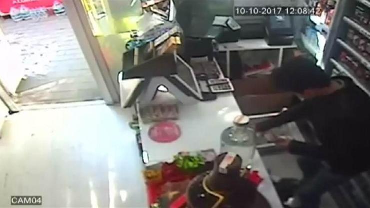 Soygun anı kameralara böyle yansıdı