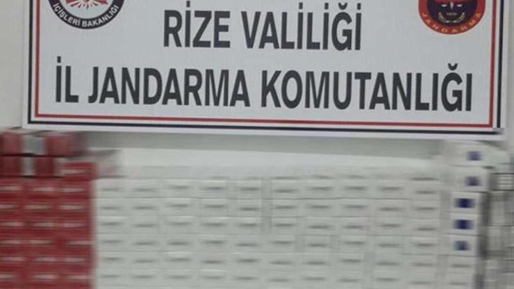 Rizede kaçak içki ve sigara operasyonu