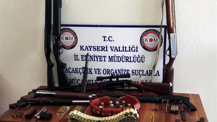 Kayseride kaçak silah operasyonu: 19 gözaltı