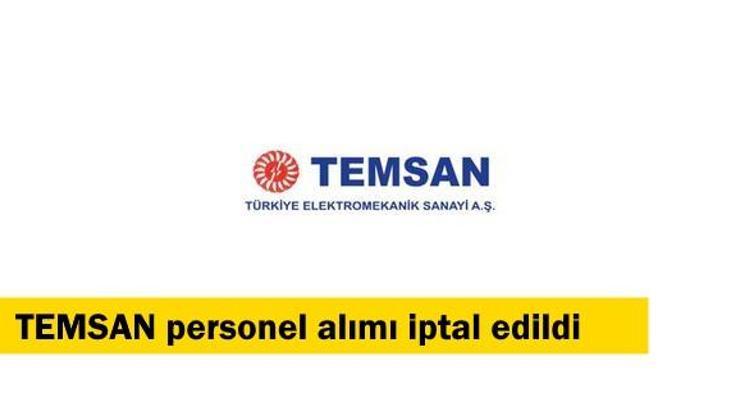 TEMSAN personel alımı iptal edildi