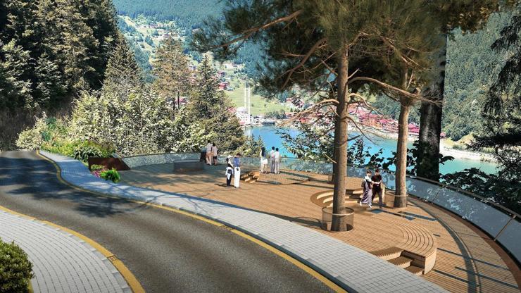 Uzungölün muhteşem manzarasına seyir terasından bakılacak