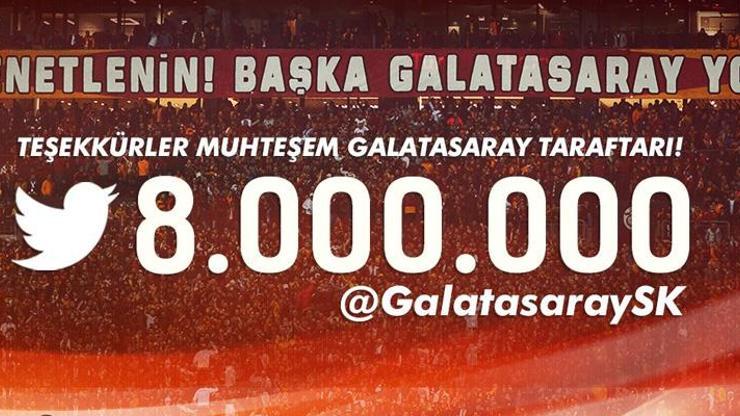 Galatasaray 8 milyon takipçiye ulaştı